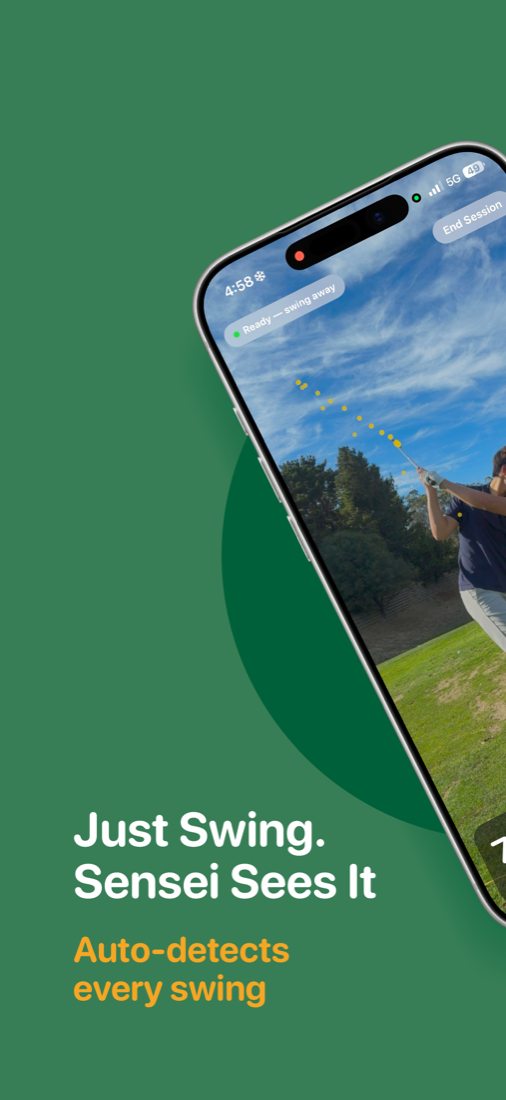 Range Mode auto-detects every swing