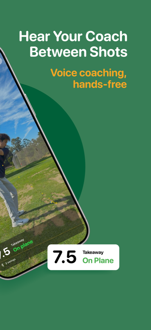 Hear your coach between shots with voice coaching